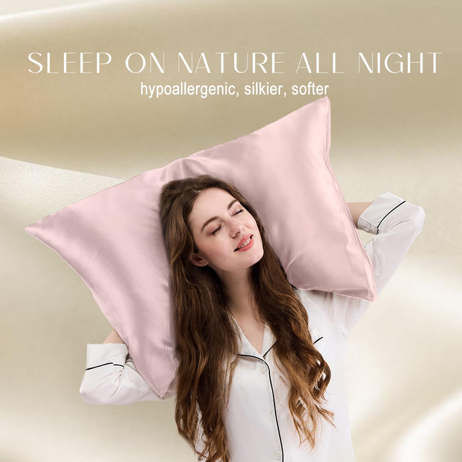 ZIMASILK hidden zipper pillowcase keeps the pillow secure and neat.