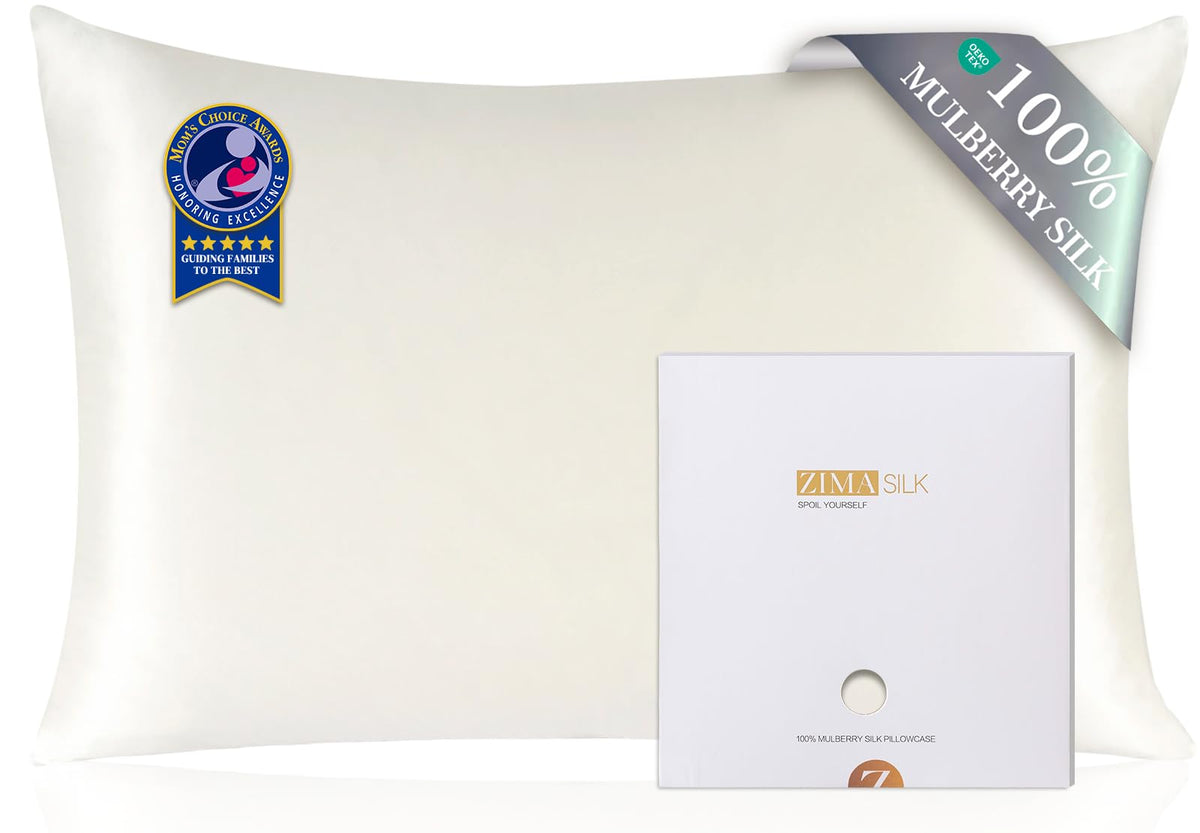 ZIMASILK pillowcase in 19 momme silk shows luxurious texture