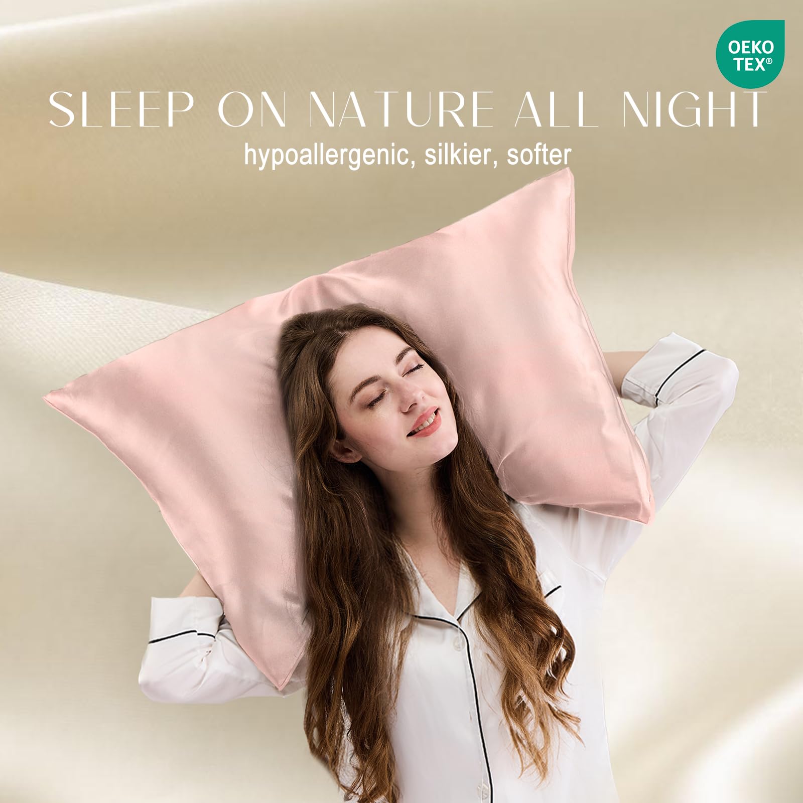 ZIMASILK pillowcase with 600-thread-count mulberry silk for gentle, breathable sleep.