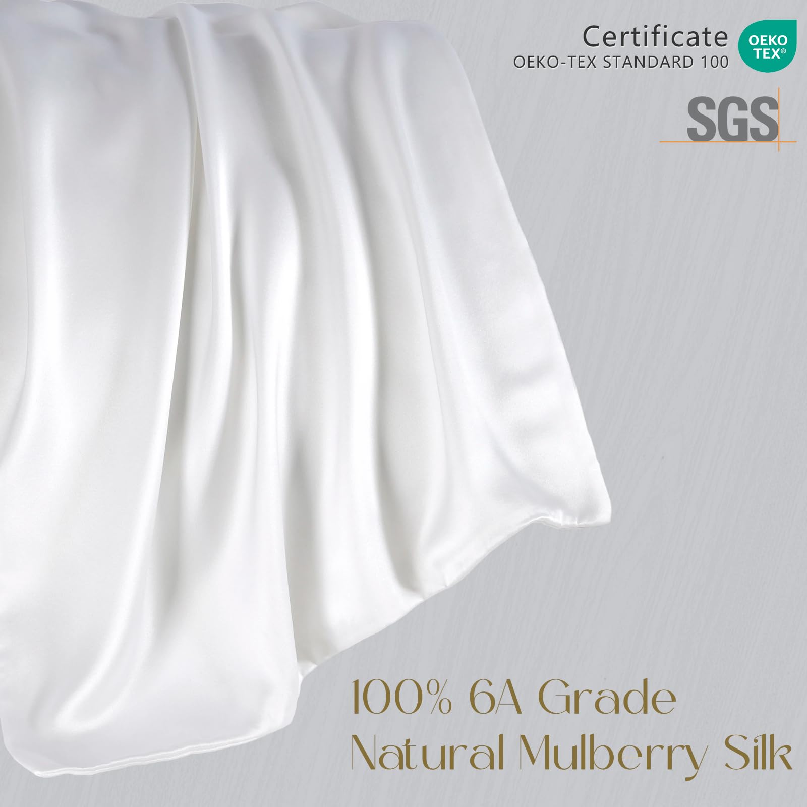 ZIMASILK silk weave closeup highlighting soft, breathable fabric.