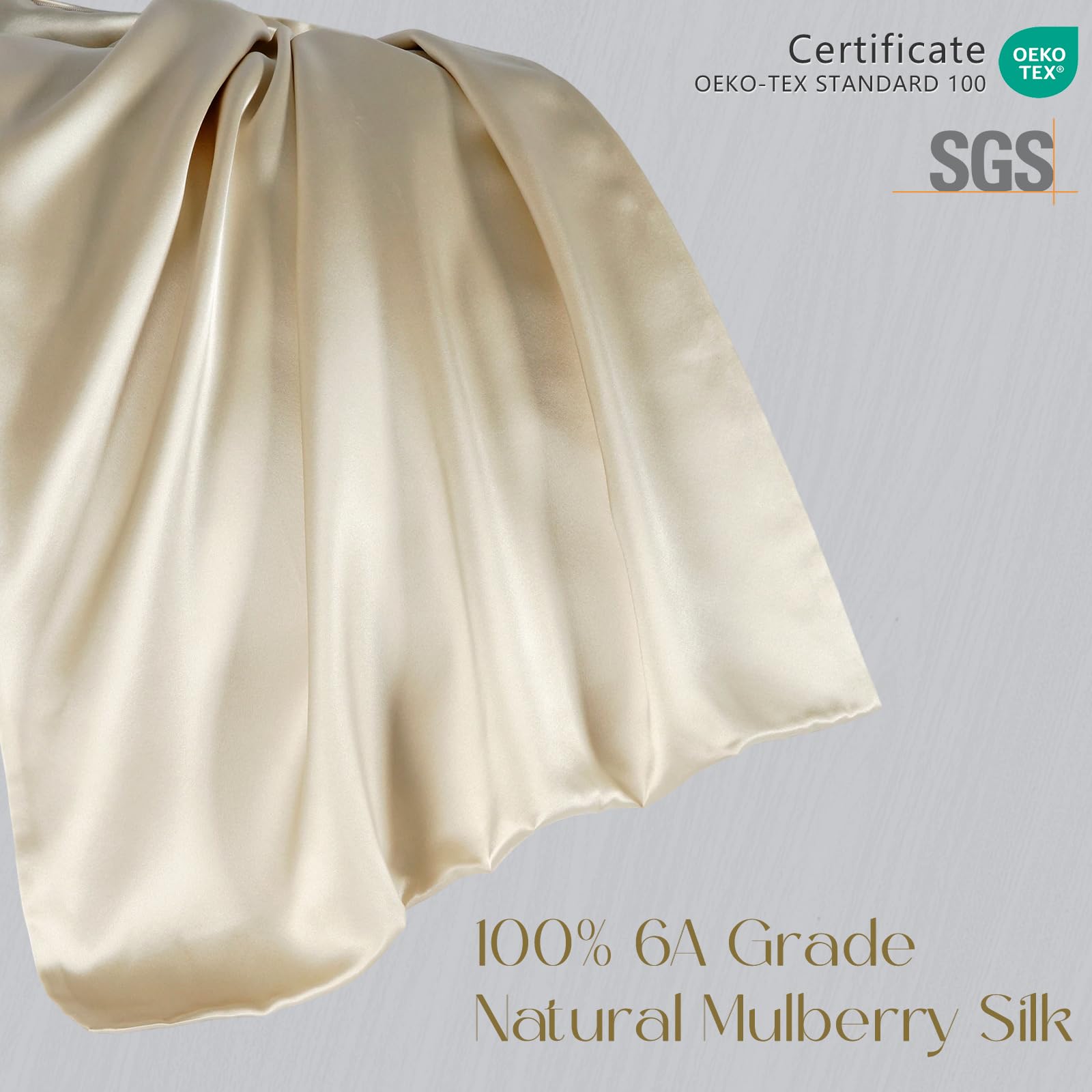 ZIMASILK pillowcase double-sided softness offers smooth sleep surface for hair protection.