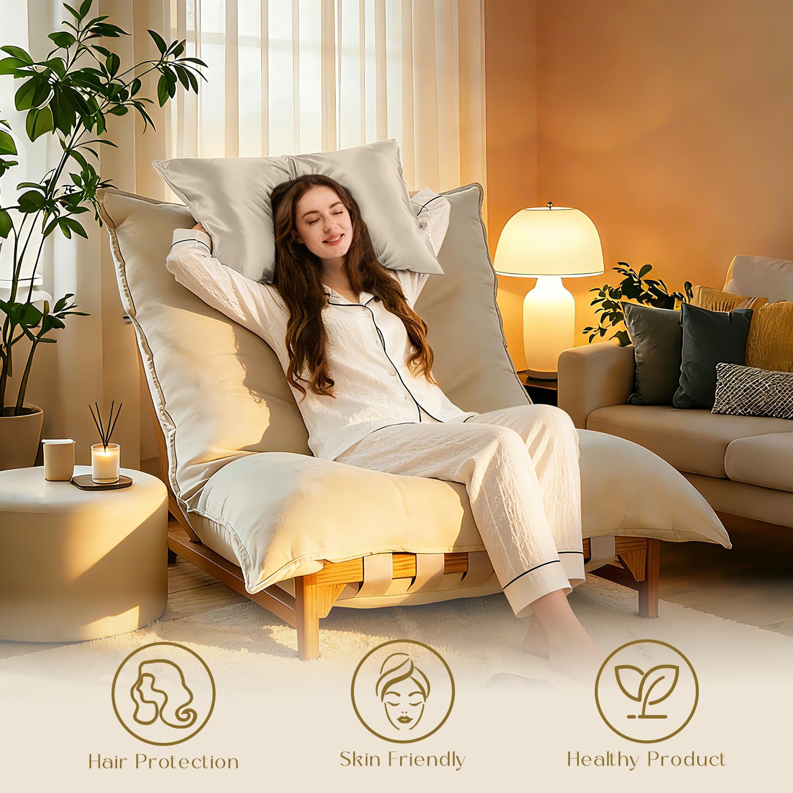 ZIMASILK pillowcase hair-skin benefits reduce frizz and morning creases with silk.