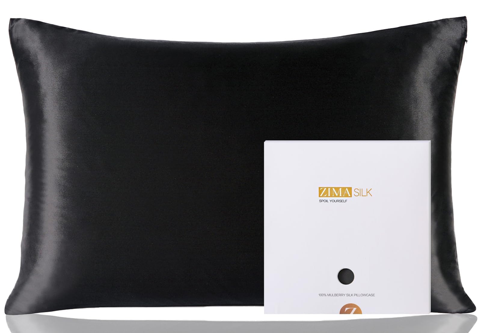 ZIMASILK pillowcase with hidden zipper for secure fit and comfort