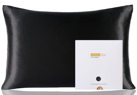 ZIMASILK pillowcase with hidden zipper for secure fit and comfort