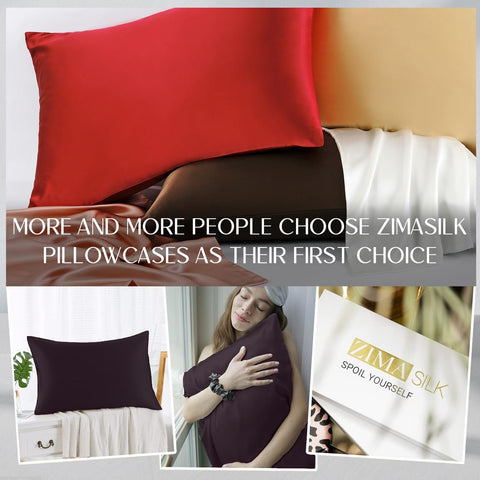ZIMASILK pillowcase hypoallergenic fabric suitable for sensitive skin.