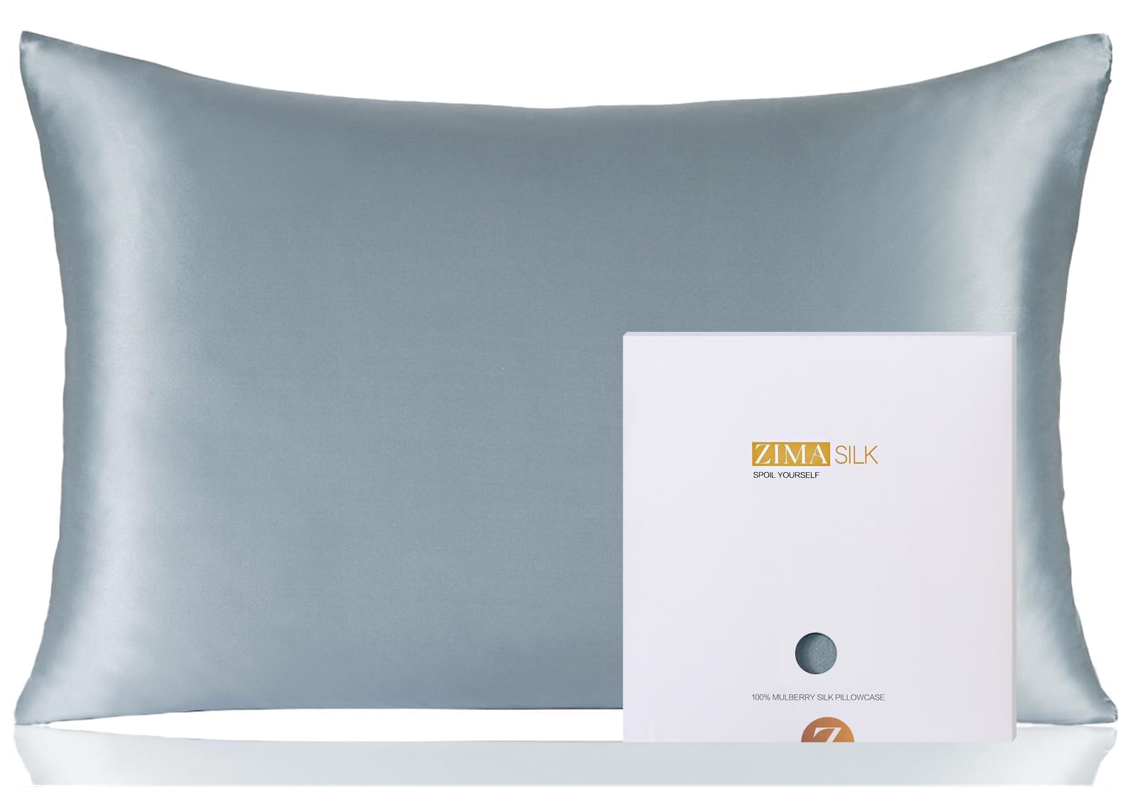 ZIMASILK pillowcase with double-sided mulberry silk texture for smooth hair and skin.