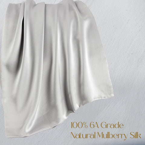 ZIMASILK pillowcase queen size 20x30 in light grey fits standard pillows.