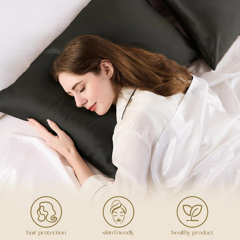 ZIMASILK pillowcase soft silk texture reduces friction on hair and skin.