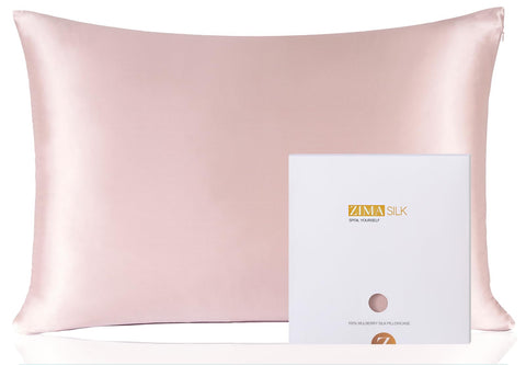 ZIMASILK pure mulberry silk pillowcase texture for luxurious skin and hair care.