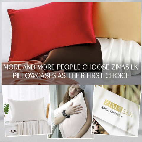 ZIMASILK queen-size 20x30 pillowcase suits standard beds.