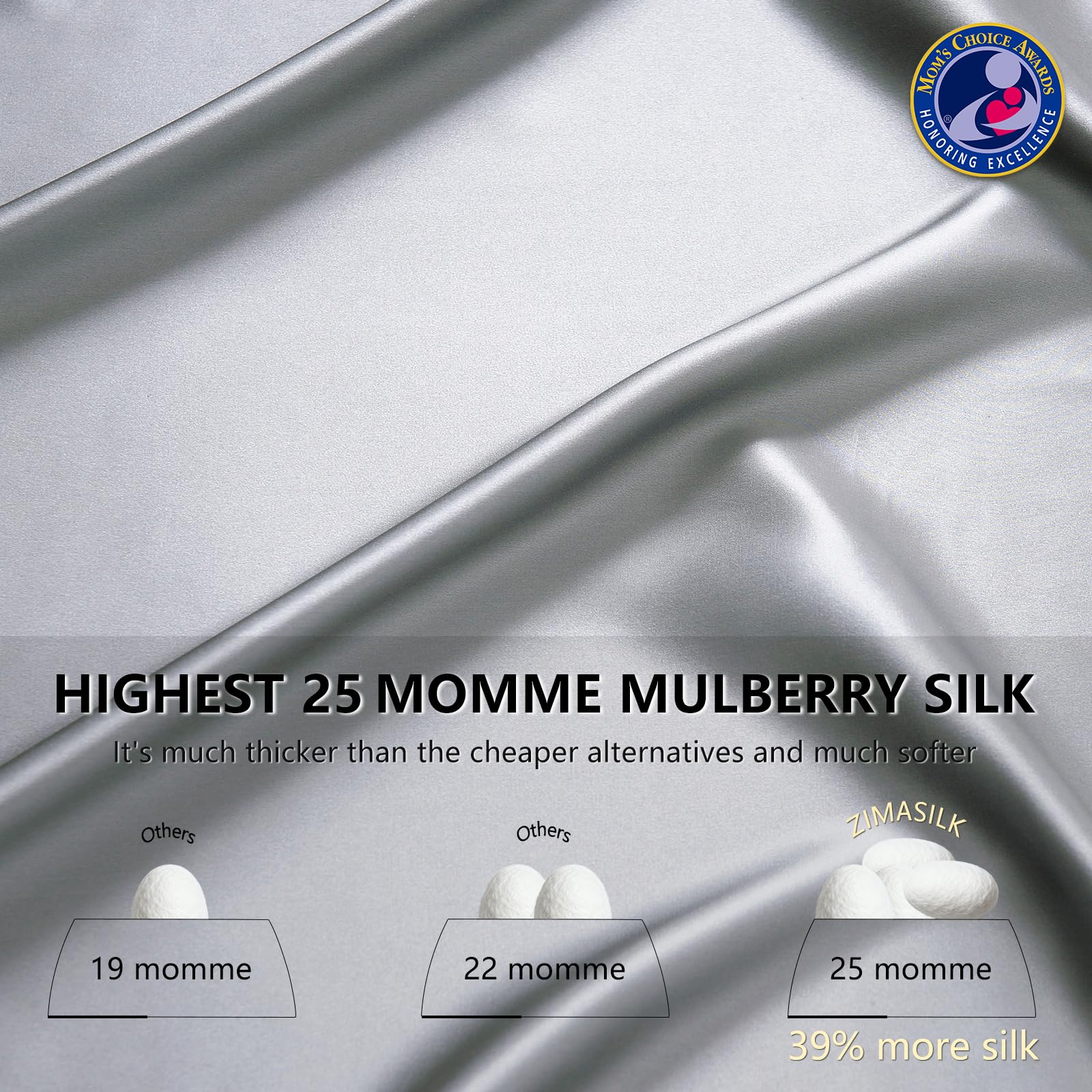 ZIMASILK skin-care silk pillowcase helps maintain moisture for healthier-looking skin.