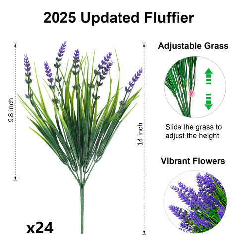 ZINHO weatherproof outdoor lavender decor resists fading in sun and rain