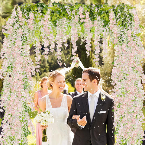 ZINHO wedding arch decoration with a 4-rope design saves setup time.