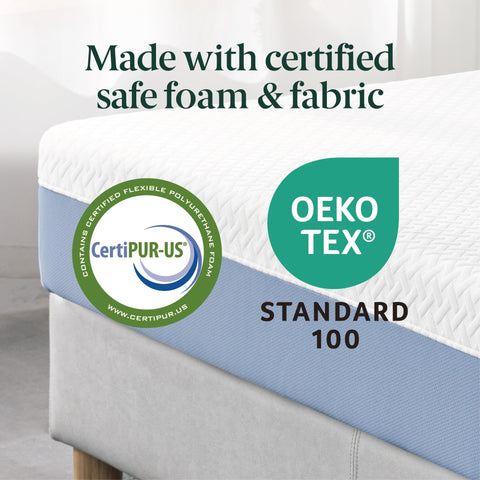 Zinus airflow memory foam layer close-up showing contouring support