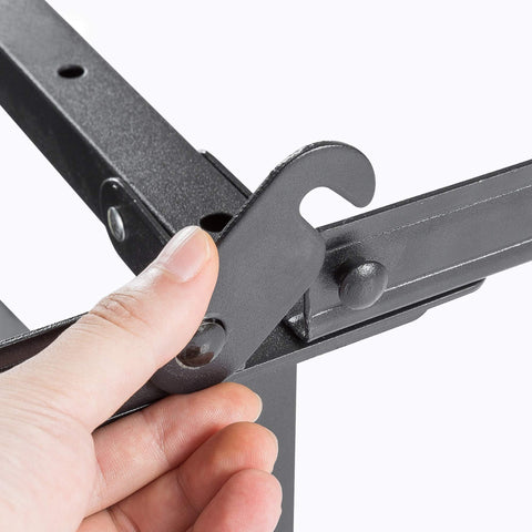 Rail detail on Zinus Compack frame highlighting secure connections