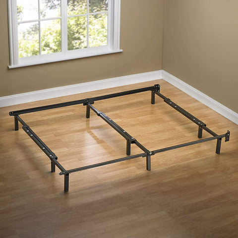 Under-bed storage on Zinus Compack frame demonstrating extra space