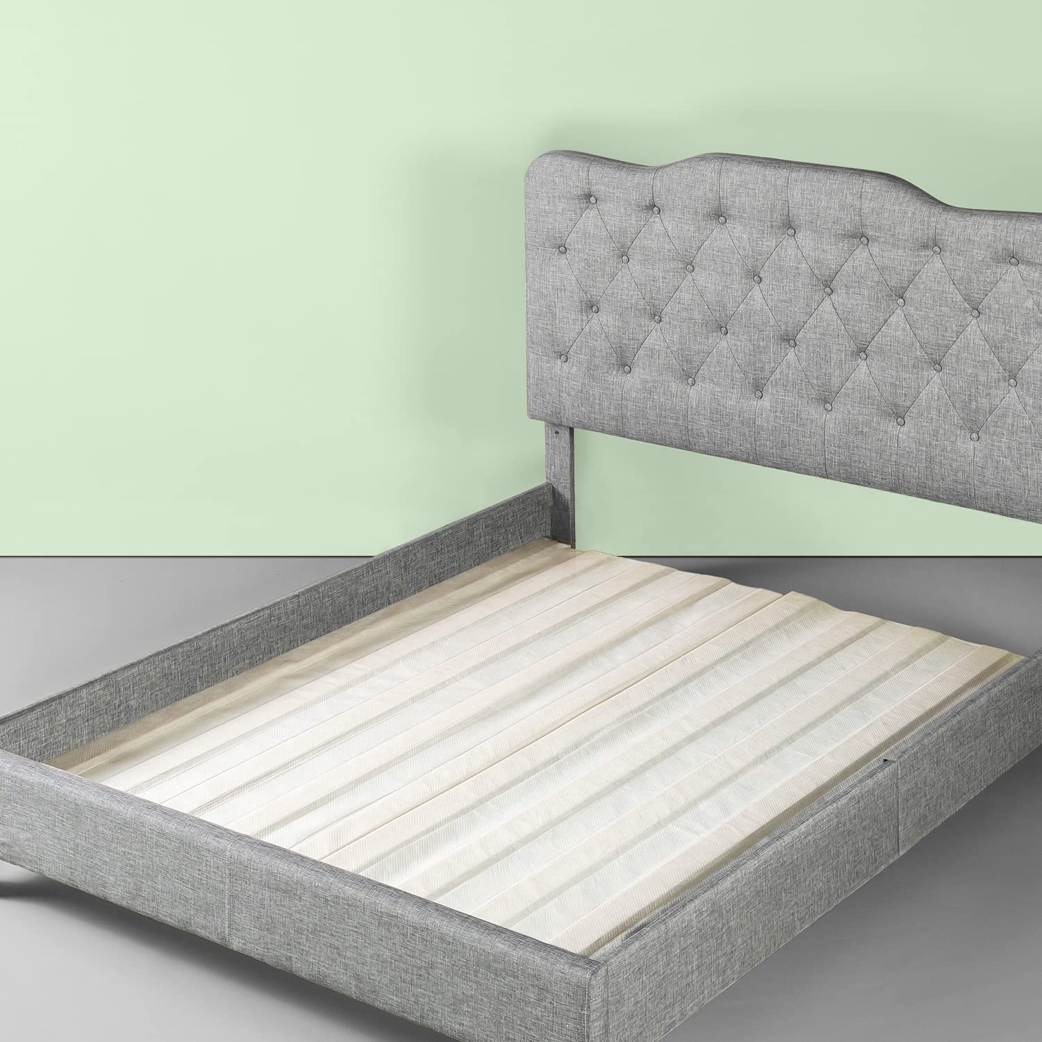 Zinus Compack slats rolled flat for easy transport and storage.