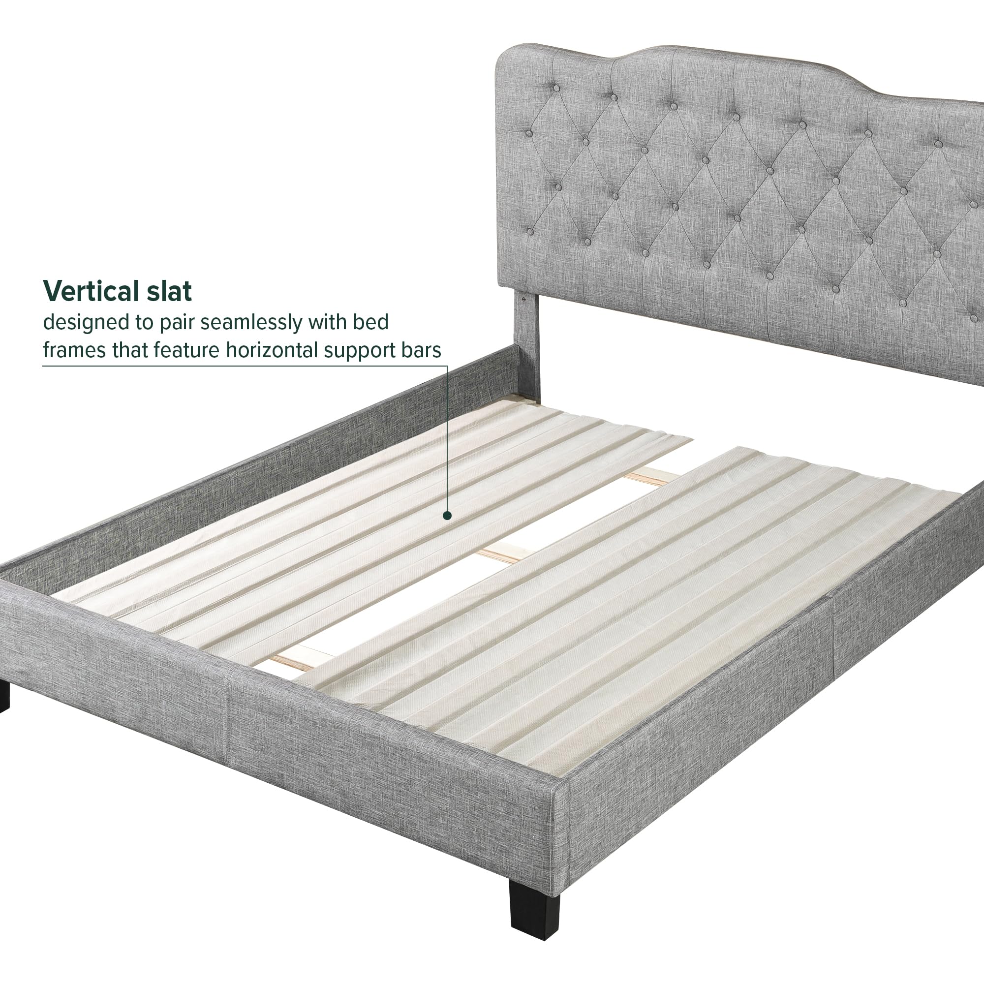 Zinus Compack fabric-covered slats offer quick, no-assembly bed upgrade.
