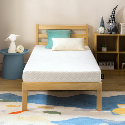 Zinus Cooling Essential Memory Foam Mattress twin front view for a cool, restful night.