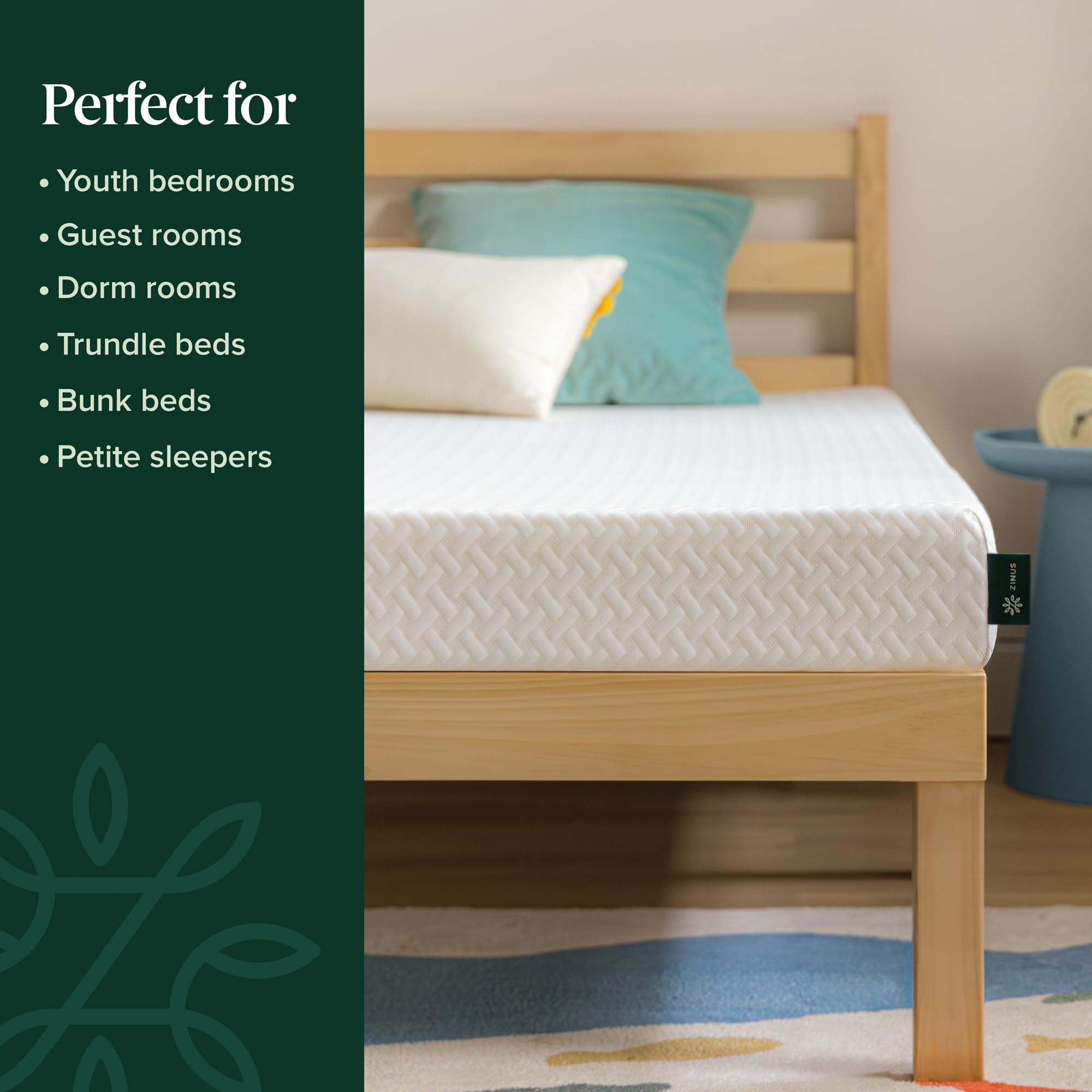 Zinus Cooling Essential Memory Foam Mattress twin top layer highlights breathable comfort.