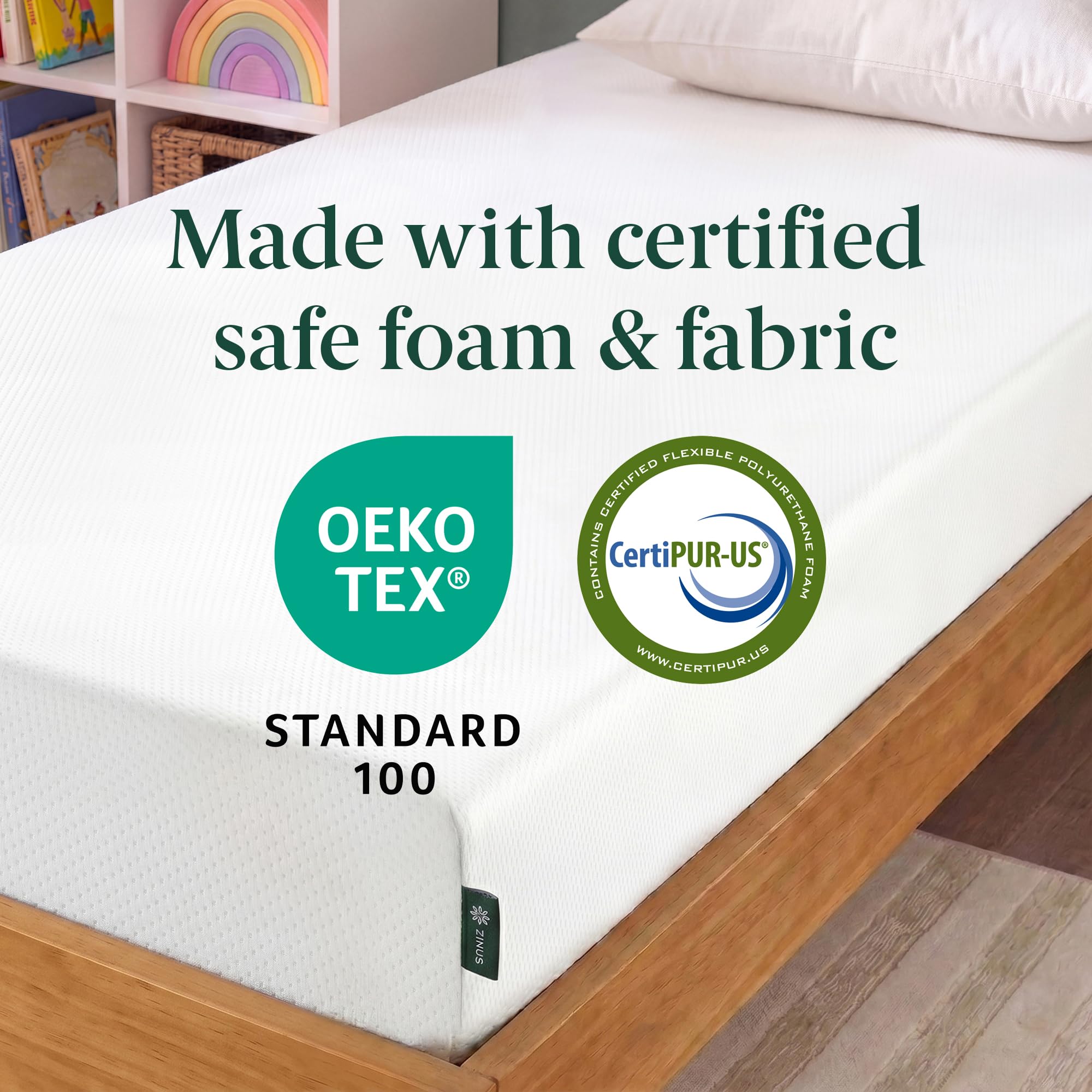 Charcoal infusion aids freshness in the mattress interior.