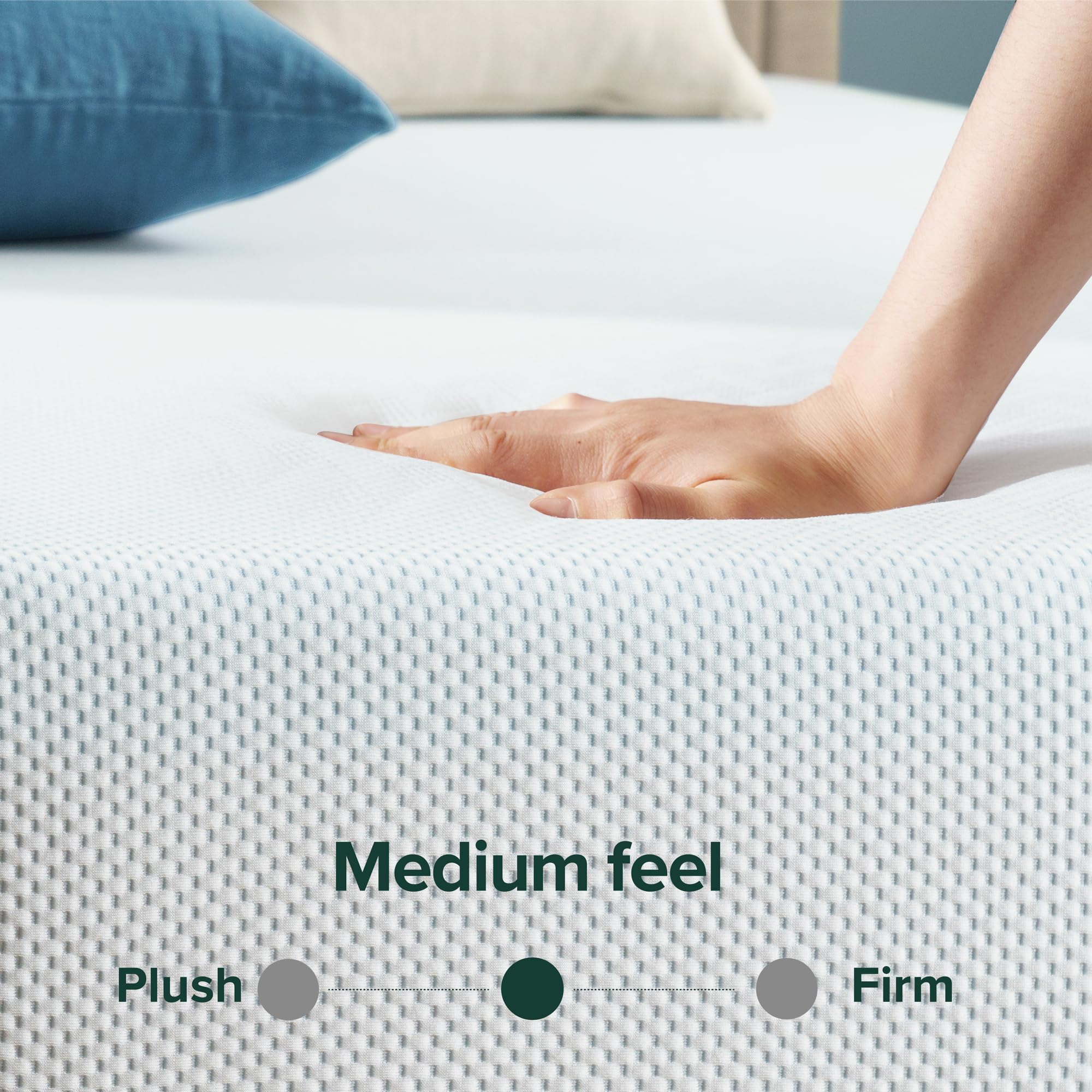 Zinus green tea and charcoal freshness infusion suggests long-lasting mattress freshness.