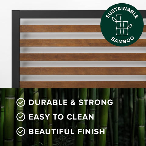 Zinus Kai brown finish adds warm, natural aesthetics to any room.