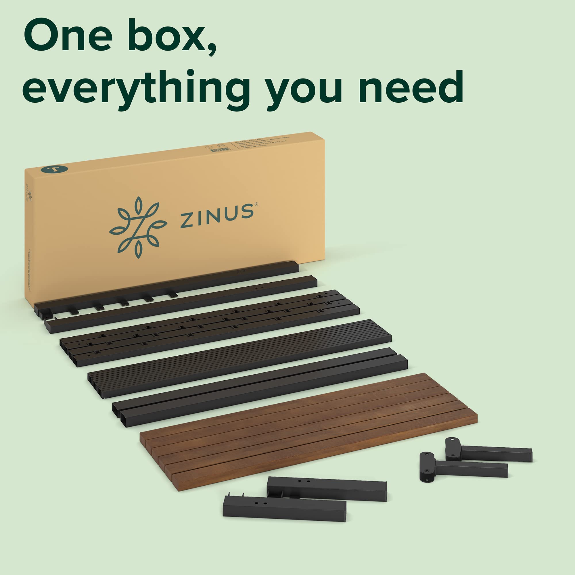 Zinus Kai five-year warranty card offers long-term protection.