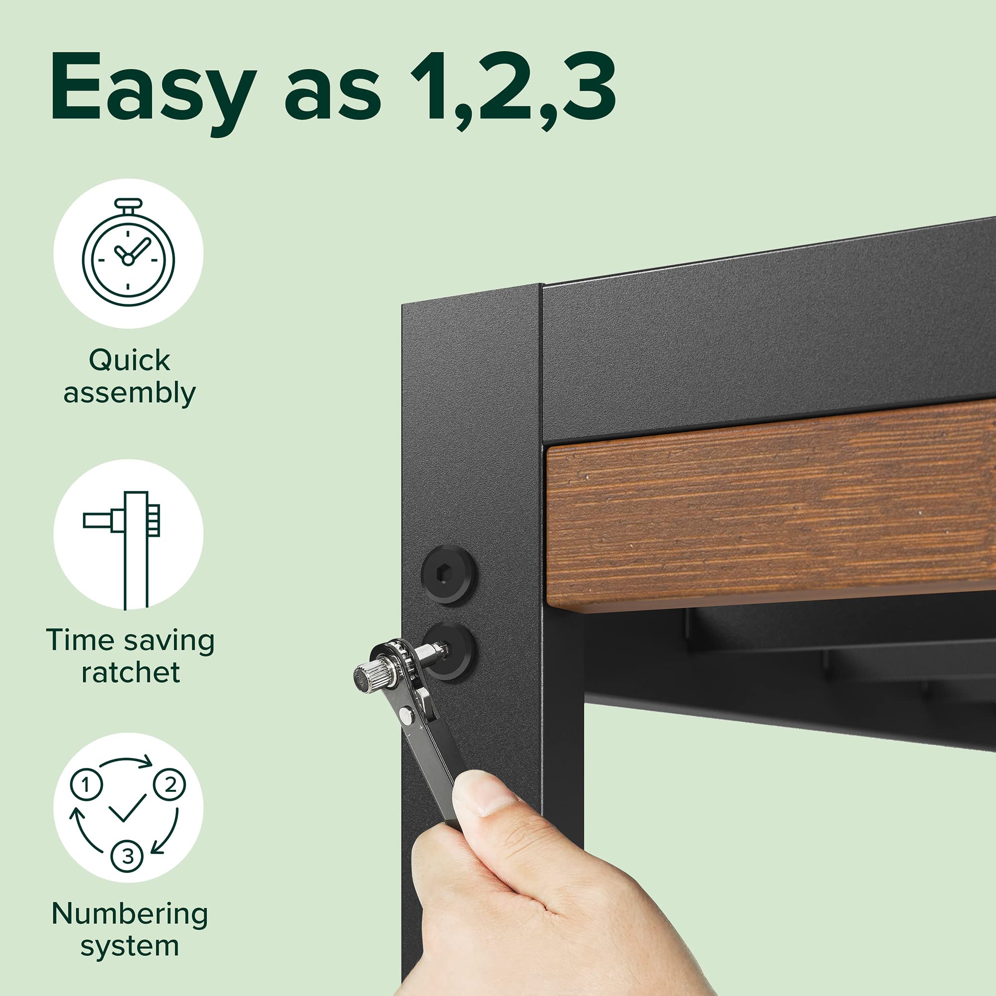 Zinus Kai slatted mattress support suitable for versatile mattress types.