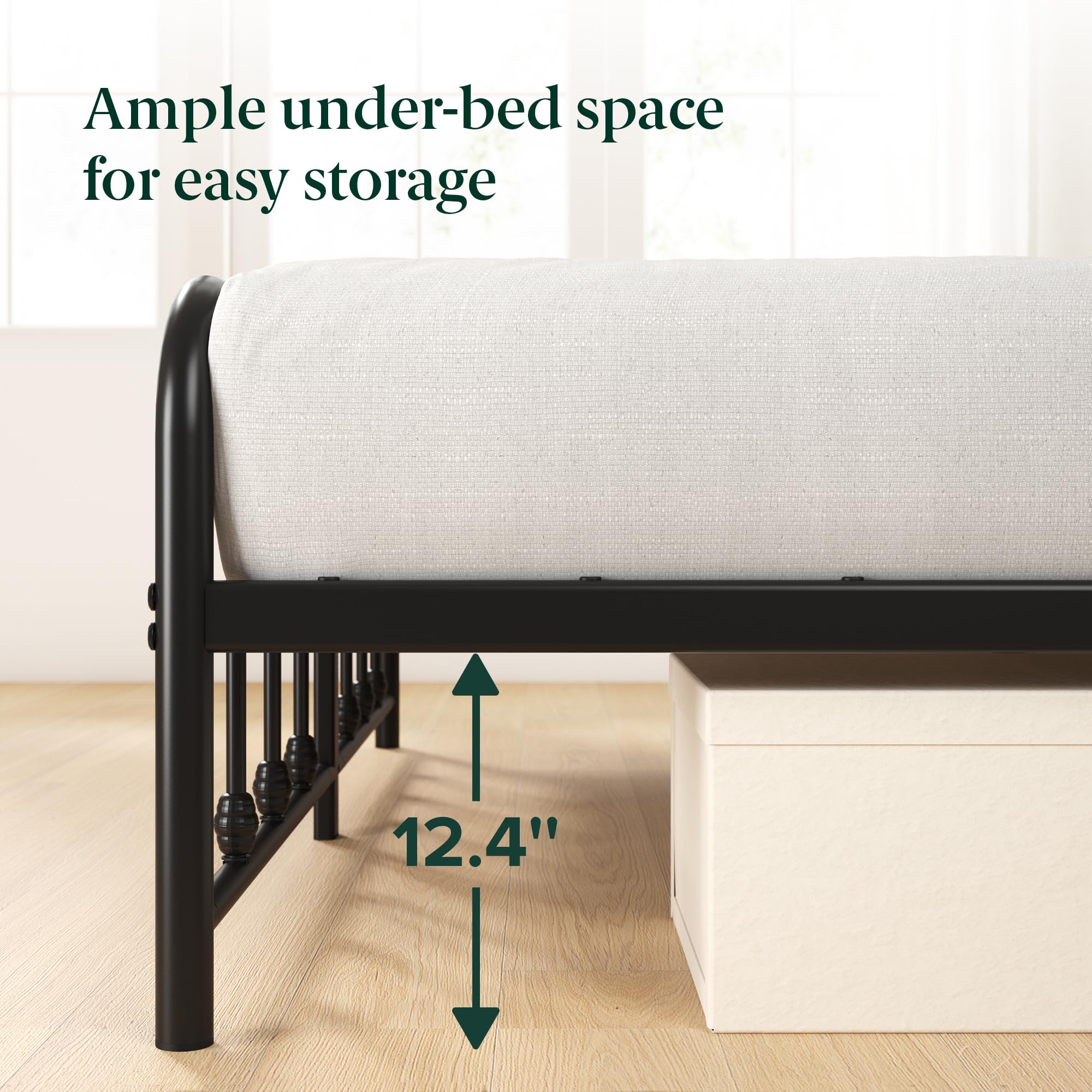 Zinus Leonardo 14-inch platform height for convenient access and storage