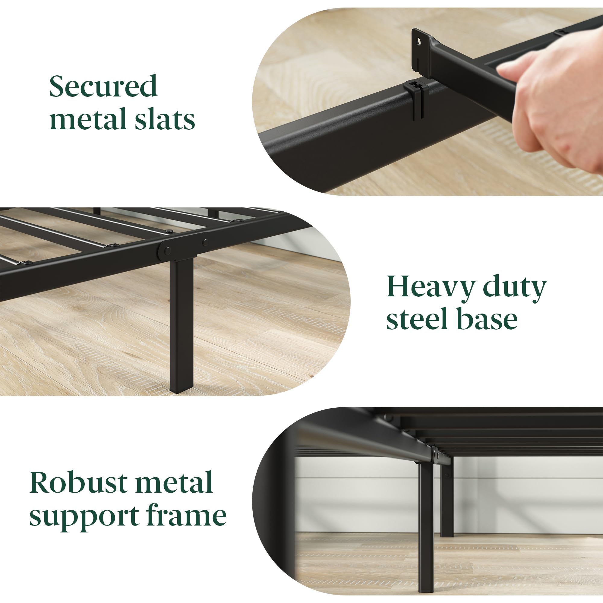 Zinus Leonardo twin bedframe weight capacity up to 350 lbs