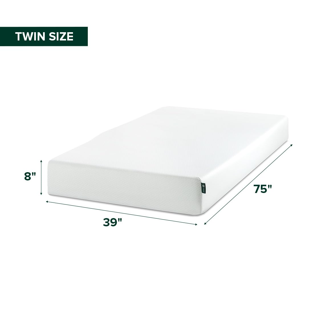 Zinus compact mattress in a box ready for setup in a bedroom