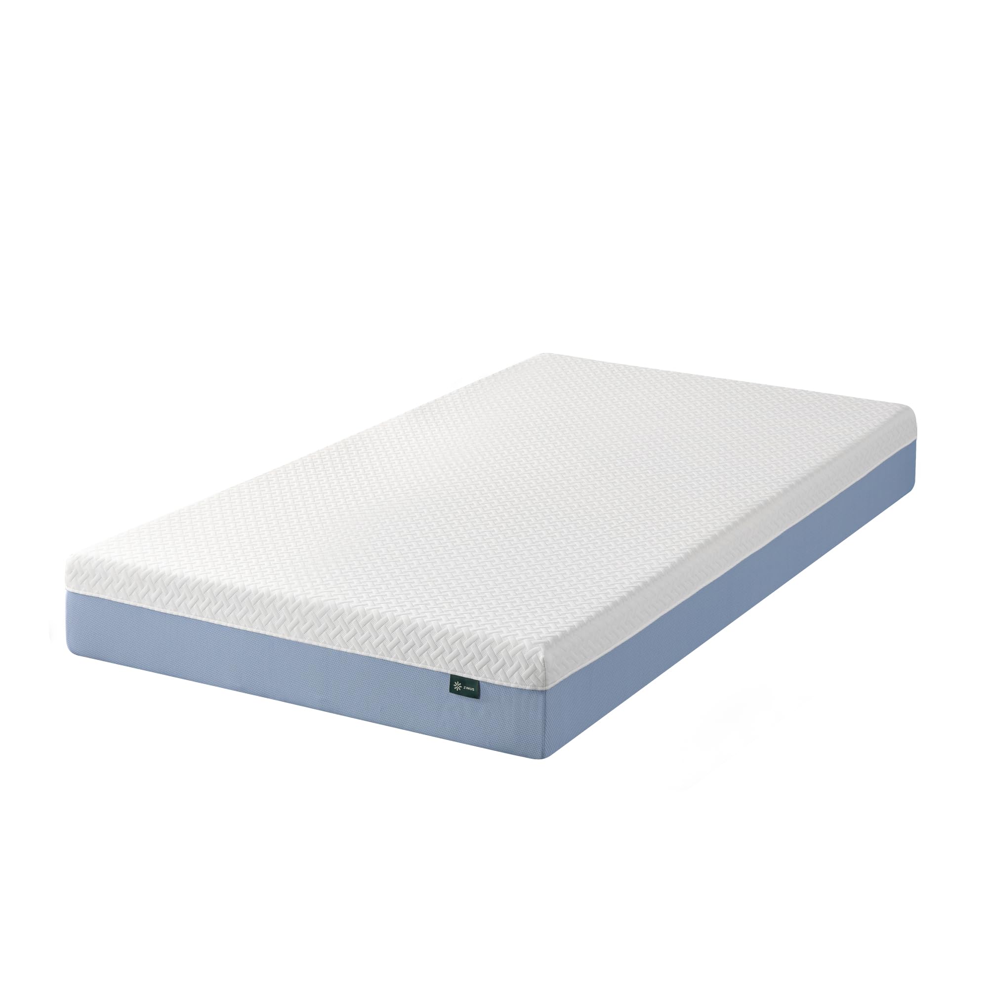 Zinus mattress unboxing and expansion in natural light