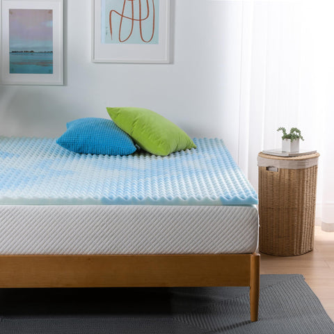 Zinus Swirl Gel Topper airflow wave dynamics for cooler sleep