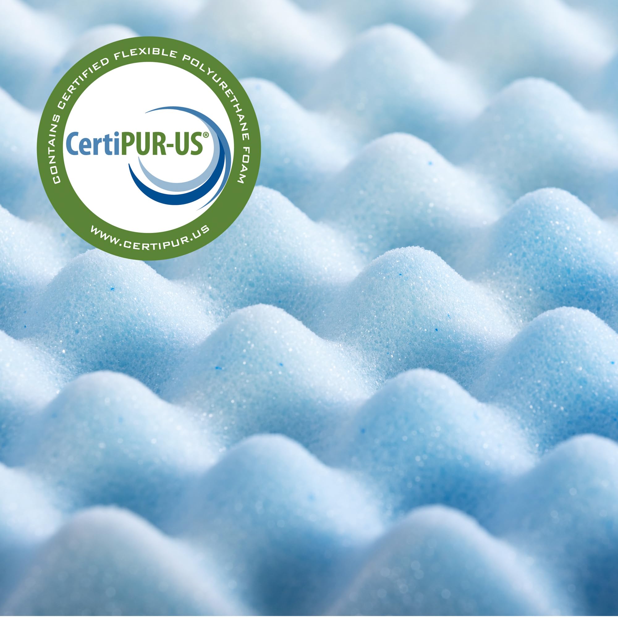 Zinus Swirl Gel Topper green tea memory foam for a refreshing feel