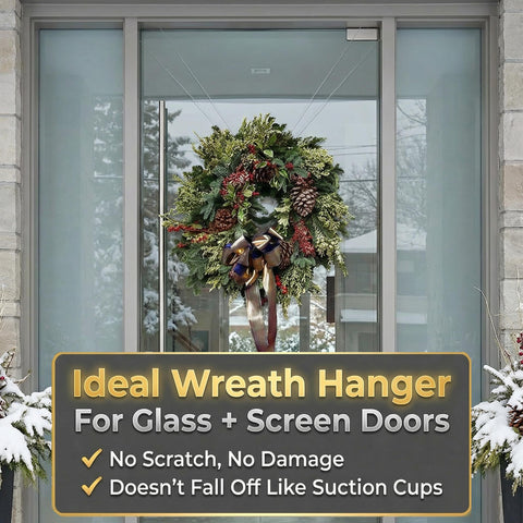 Zip 'n Hang adjustable-height wreath hanger showcases versatile positioning