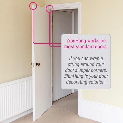 Zip 'n Hang easy-removal design removes without trace