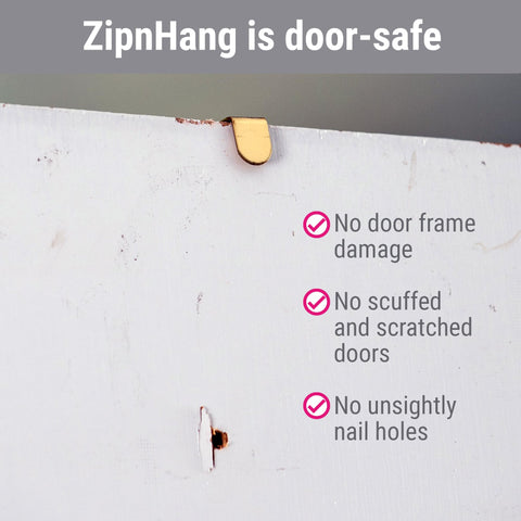 Zip 'n Hang on screen door provides versatile installation