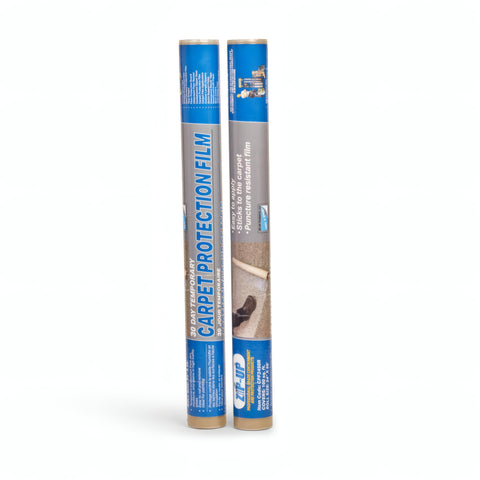 Zip-Up adhesive side out film ready for easy carpet application