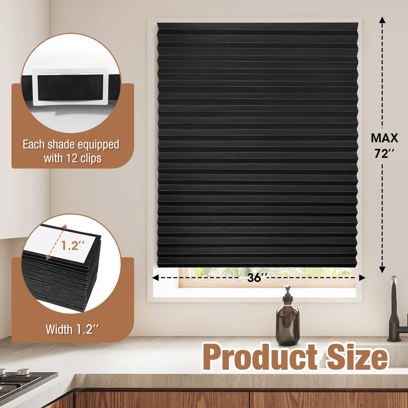 Zipcase 6-pack includes clips for easy height adjustment and secure fit