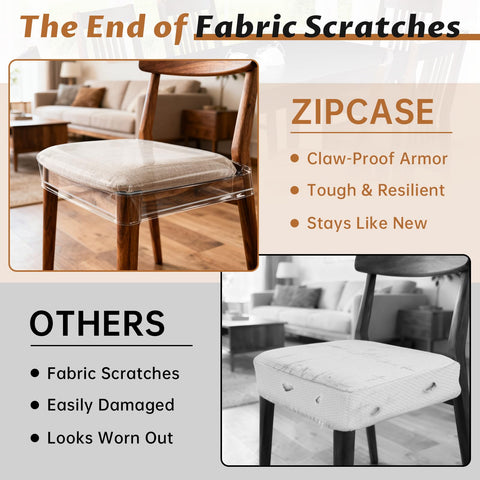 Zipcase back buckle adjustable strap on chair cover for secure fit