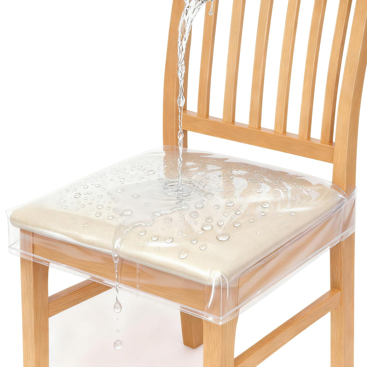 Zipcase clear chair slipcover 6-pack protects against spills and stains