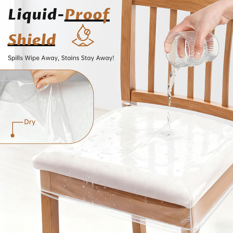 Zipcase waterproof PVC dining chair cover demonstrates durable surface