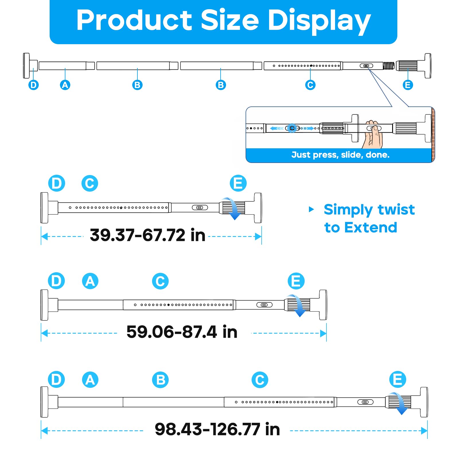 ZipGlo living room privacy rod creates flexible room dividers.