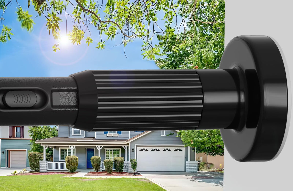 ZipGlo tension rod extension mechanism adjusts from 40 to 126.5 inches for flexible fit.