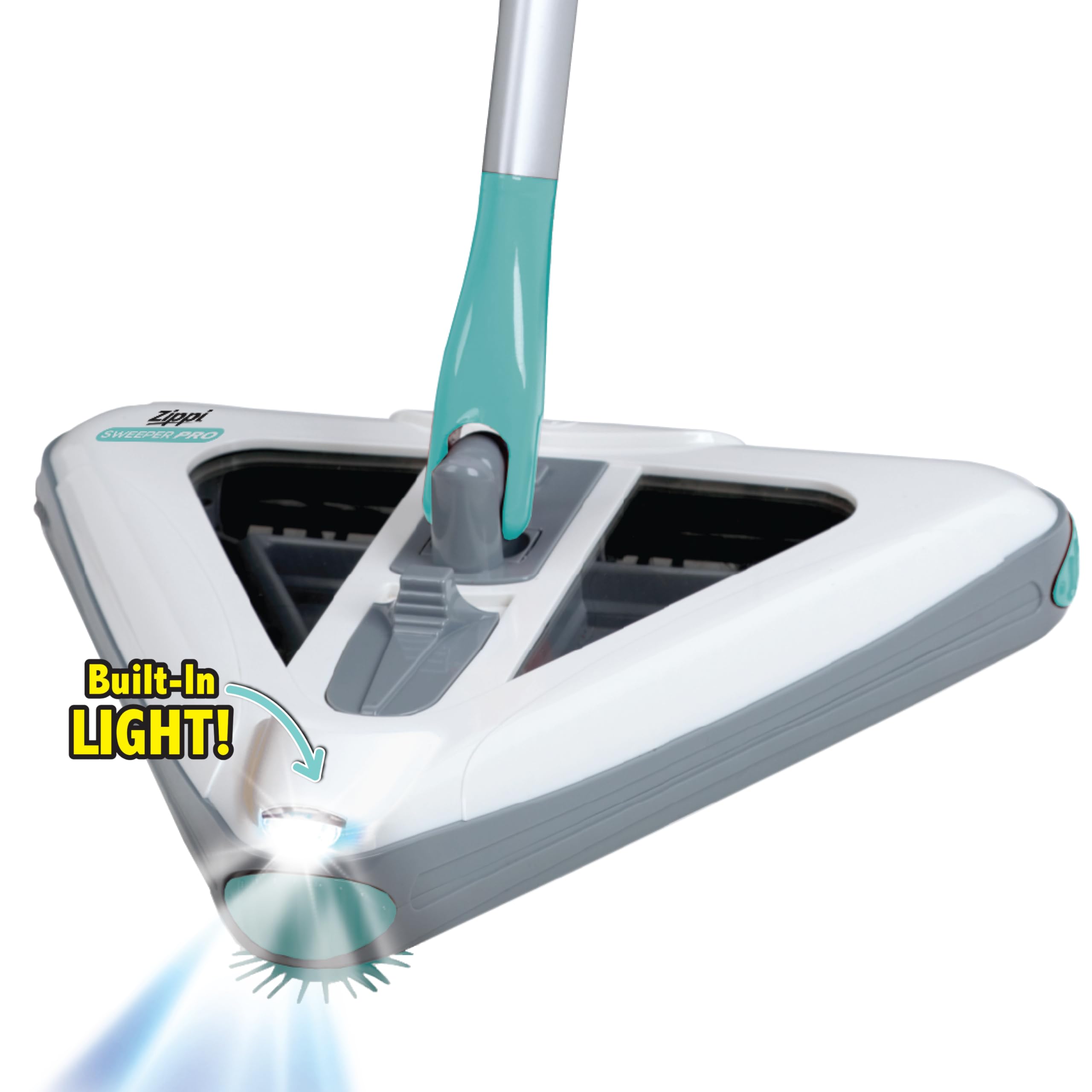 Zippi Sweeper Pro collapsible handle for compact storage.