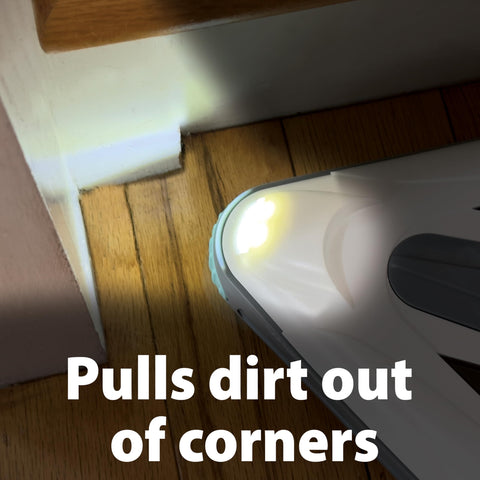 Zippi Sweeper Pro quick-release dirt compartment simplifies disposal.