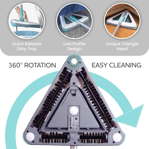 Zippi Sweeper Standard corner cleaning reaches tight edges and corners
