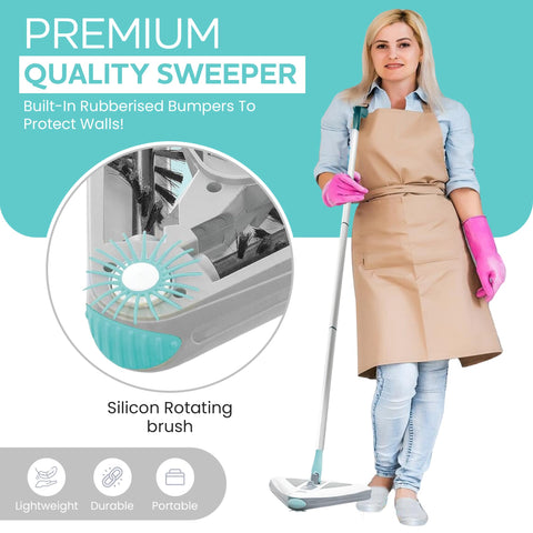 Zippi Sweeper Standard side maneuverability highlights easy navigation around furniture