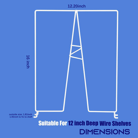 Ziroland clip-on dividers for 12-inch deep wire shelves provide quick, tool-free closet organization.